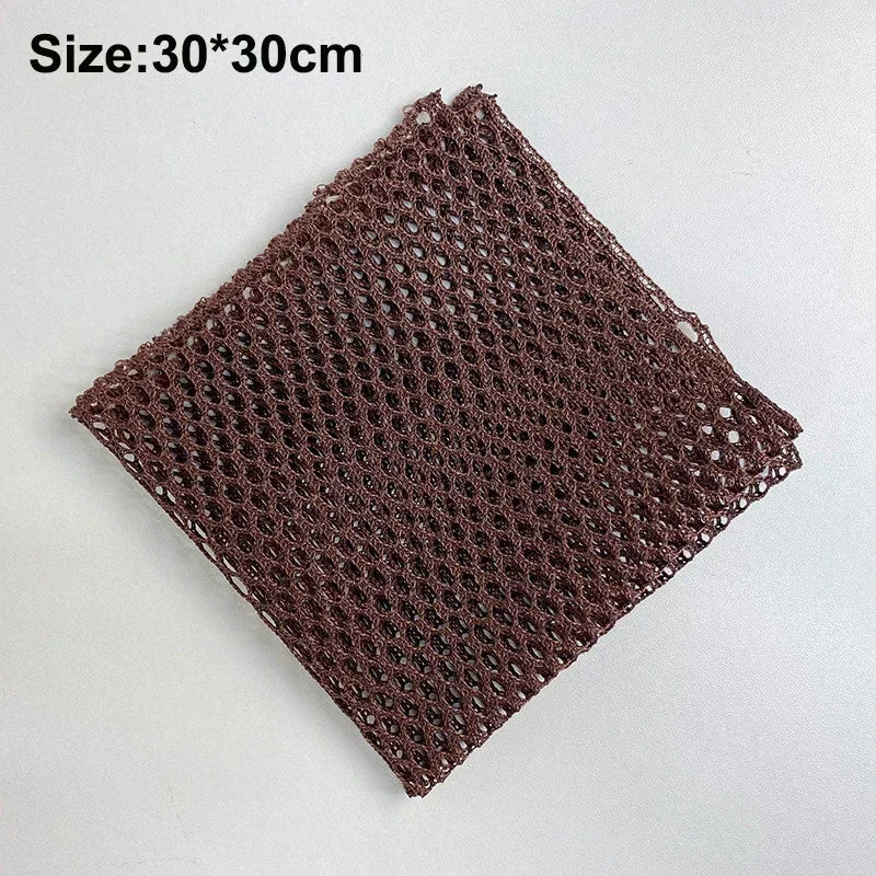filet pêche maille polyester 30x30cm or gris jaune marron respectueux environnement non stick