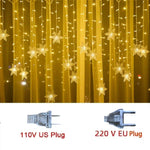 guirlande lumineuse flocons neige blanc multicolore clignotante noël moderne étanche festive mariage