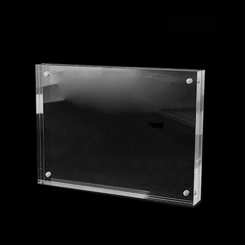 cadre photo rectangulaire transparent acrylique moderne décoration maison fixation