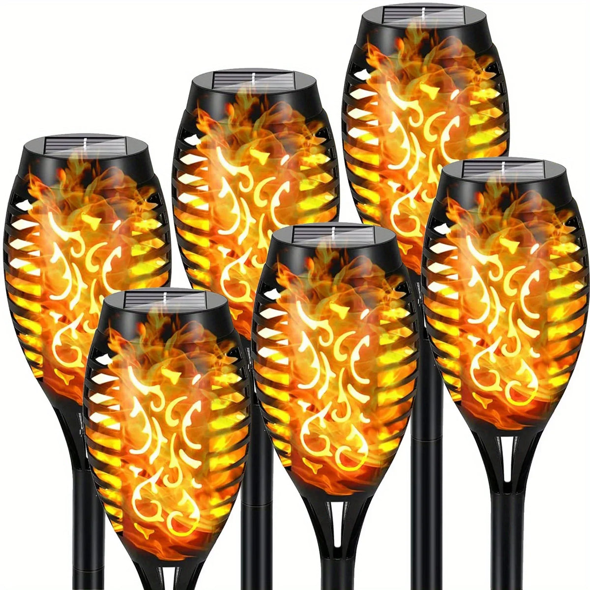 lampe solaire décorative moderne motif floral noir tringle sol ip65 led extérieure halloween jardin