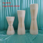 Décor festif vase blanc rayures moderne 100cm 120cm 80cm anniversaire mariage