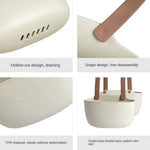 organisateur cuisine suspendu évier rangement éponge savon brosse moderne minimaliste vert olive marron