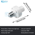support lampe radar induction e27 blanc moderne adhésif led économieénergie