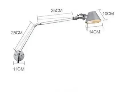 lampe moderne argentée réglable sans filaire opaquer nordiqueTouchable switch
