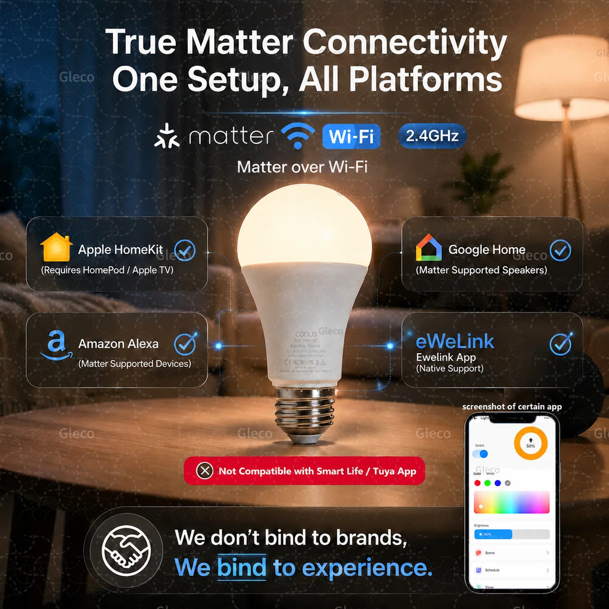 ampoule led intelligente e27 wifi blanc moderne sans tuya app 15w 18w 9w