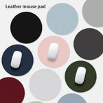 tapis souris cuir double face nappa marron noir gris rose vert rouge classique imperméable