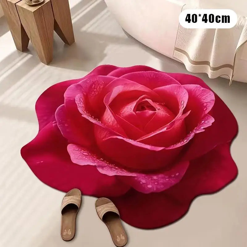 tapis fleur relief violet bleu rouge moderne velours cristallin doux salon durable