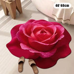 tapis fleur relief violet bleu rouge moderne velours cristallin doux salon durable