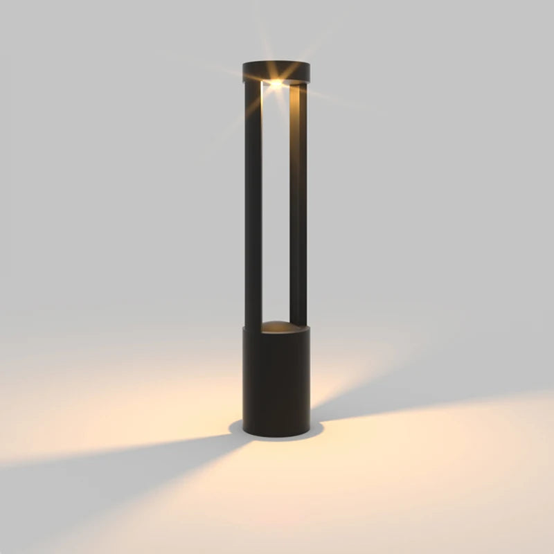 lumière solaire led moderne noire étanche jardin paysagiste 150mm 300mm 600mm 800mm 1000mm 1200mm