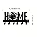 porte cle mural noir fer lettres sweet crochet organisation entree maison moderne
