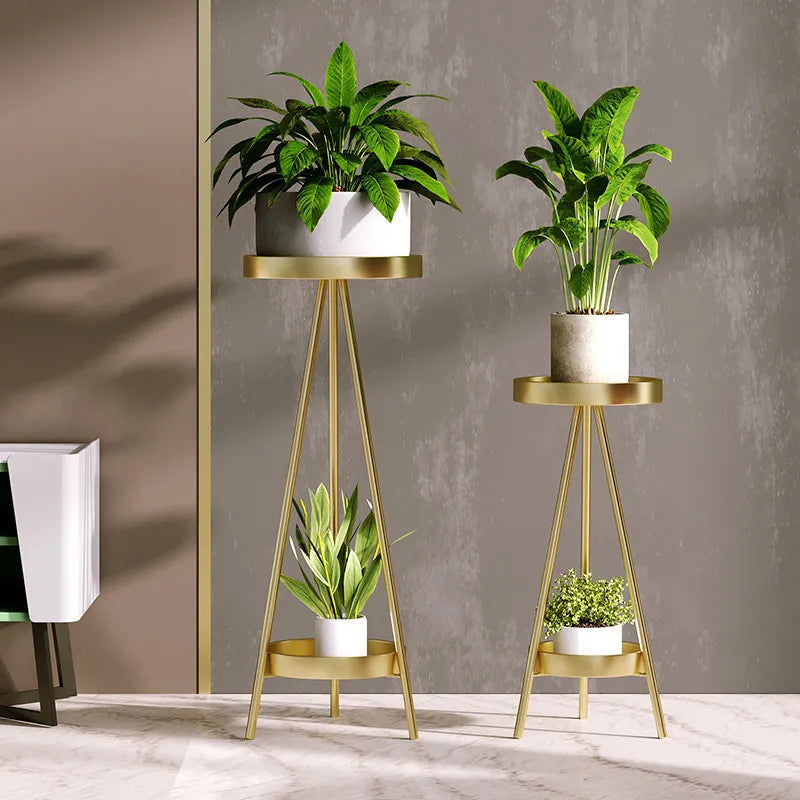 support plante métal moderne or blanc gris noir lisse minimaliste