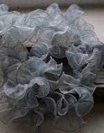 écharpe plissée organza polyester transparente rose vert blanc mariage mode occasionnelle