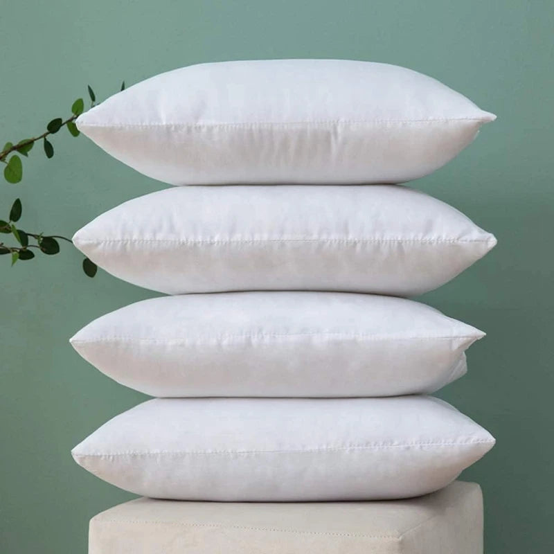 coussin rectangulaire blanc sans motif fibre polyester moderne siège adultes
