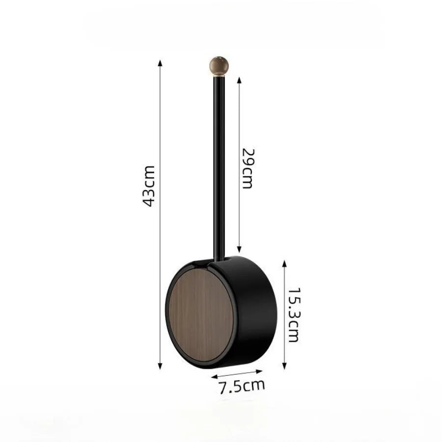 brosse wc moderne support mural noir insert bois minimaliste salle bains élégante nettoyage quotidien