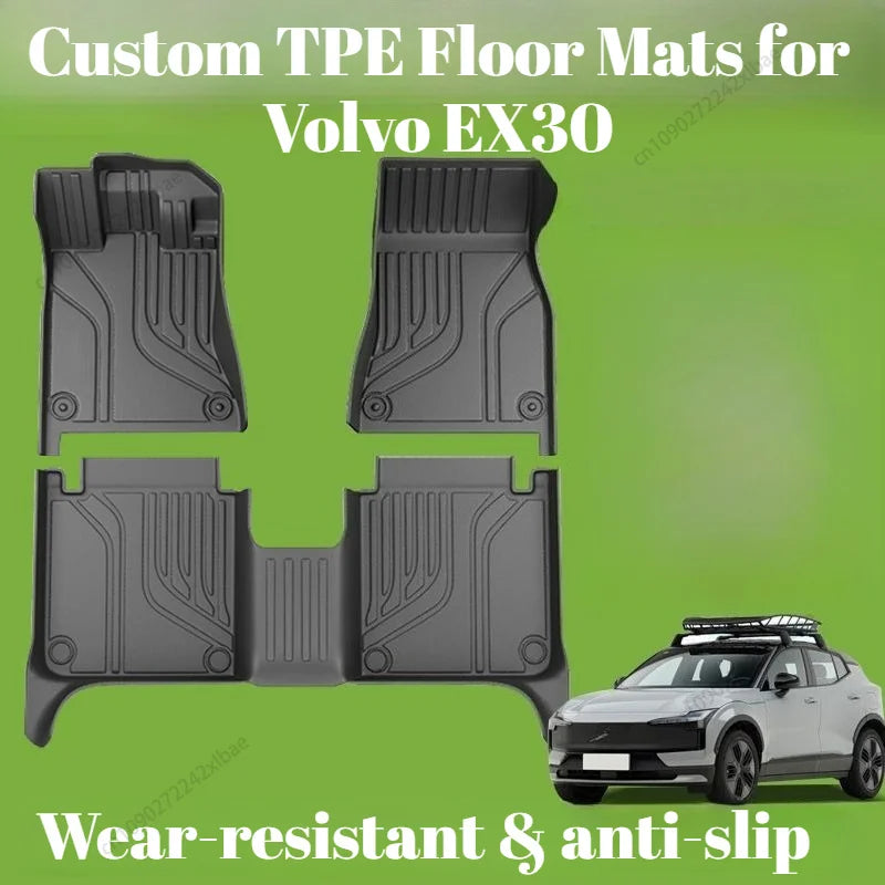 tapis sol anti dérapant noir rayures horizontales moderne volvo ex30
