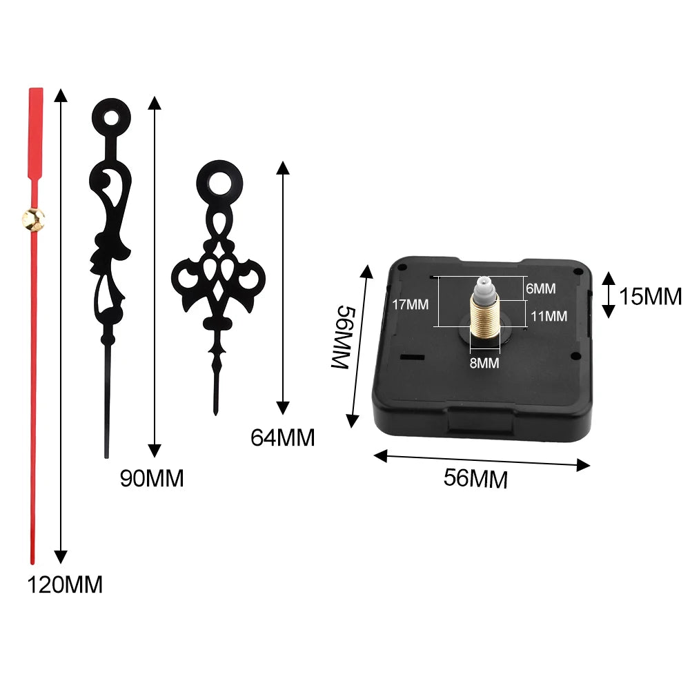 cadran montre classique motifs floraux texture mat aiguilles rouge noires vis fixation pièces mécaniques