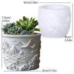 moule silicone cache pot crâne fleurs décoratif résine plante succulente jardin objet artisanal noir