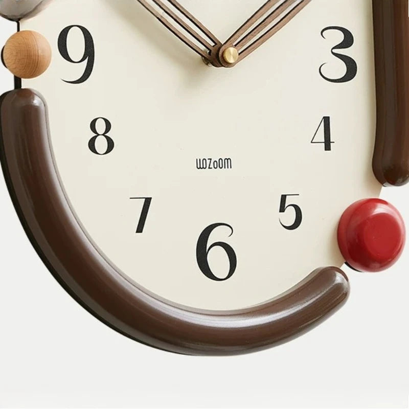 horloge murale moderne noir blanc aiguille circulaire salon environnement protection batterie