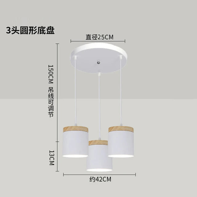 suspension lumineuse moderne minimaliste noir gris blanc matériaux aluminium éclairage led pendentif restaurant cuisine