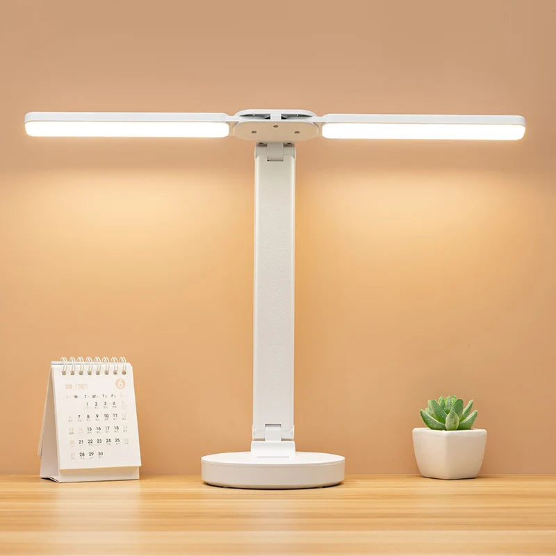 lampe pliable blanc moderne bras articulés led intensité variable usb eye protection chambre nocturne