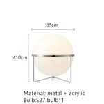 lampe sol moderne sphères translucides blanc chrome nordique minimaliste led acrylique