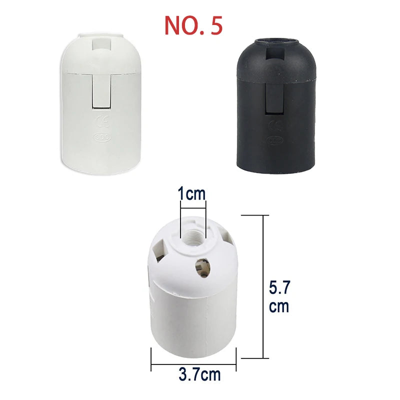 prise lampe e14 e27 blanc noir moderne base lampe led pendante plafonnier