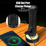 lampe torche rechargeable multifonction noire blanche verte aimant anti dérapante modes éclairage usb campingextérieururgence