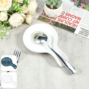 Repose-cuillère en céramique design tourbillon - Support ustensiles de cuisine résistant à la chaleur