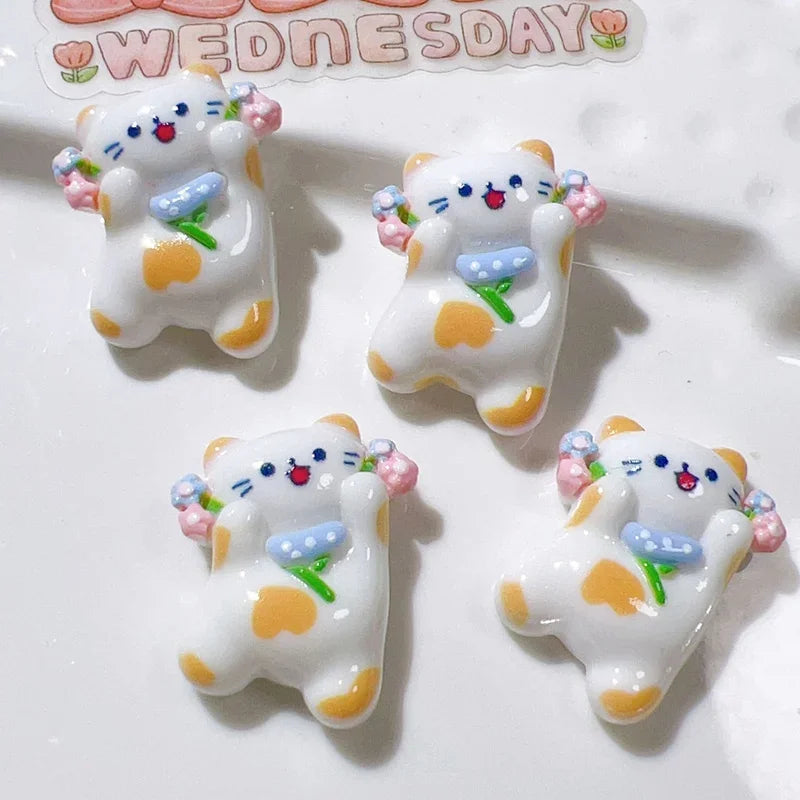 clips cheveux kawaii animaux mignons arc ciel coeurs love floral rose blanc jaune bleu