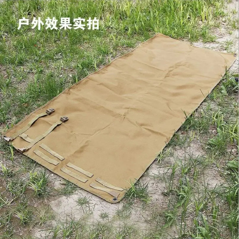 tapis pliable militaire oxford 600d tissu uni résistant sangles kaki vert olive