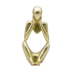 statuette moderne résine abstraction penseur gris doré décoration intérieure minimaliste maison ornement