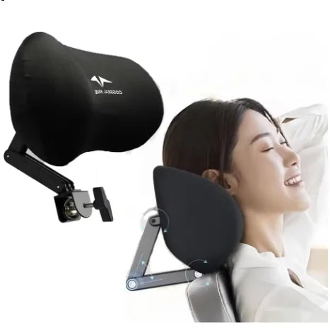 coussin soutien dos noir texture microfibre contemporain clips fixation ajustables mémoire forme