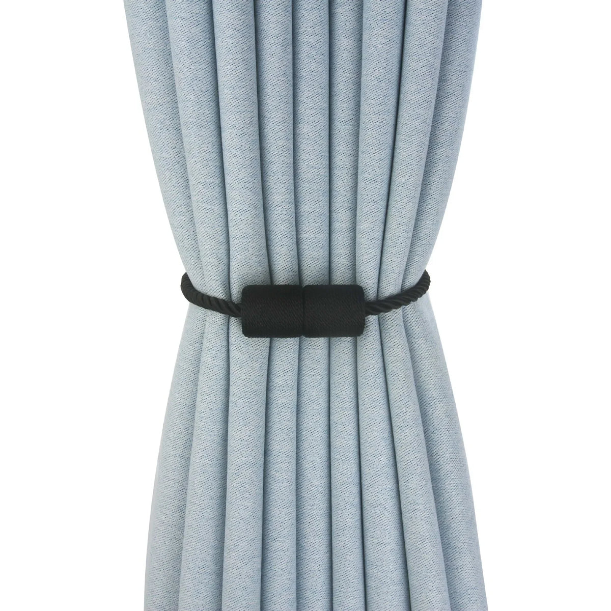 anneaux rideau moderne corde tressée noir doré adhésif inclusion 5in 47cm