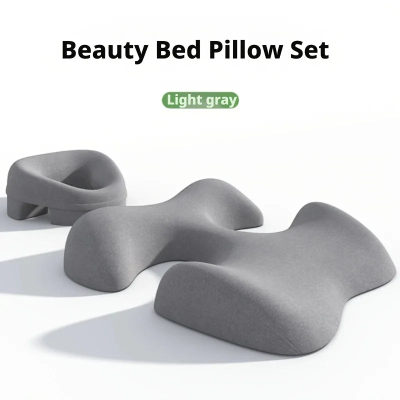 coussins mousse mémoire forme ensemble lit spa gris ergonomiques veloutés