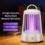 lampe anti moustiques rechargeable usb bleu moderne poignée grille protection chambre camping