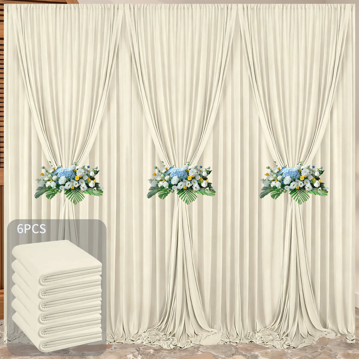 rideau fond scène blanc rose rouge moderne panneaux poignées 5ft 10ft opaques