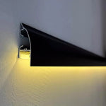 profils led aluminium blanc modernes éclairage intérieur 12v 12w led diffuseurs vis fixés