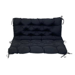 coussin balançoire extérieur gris capitonné imperméable rubans fixation banc jardin moderne