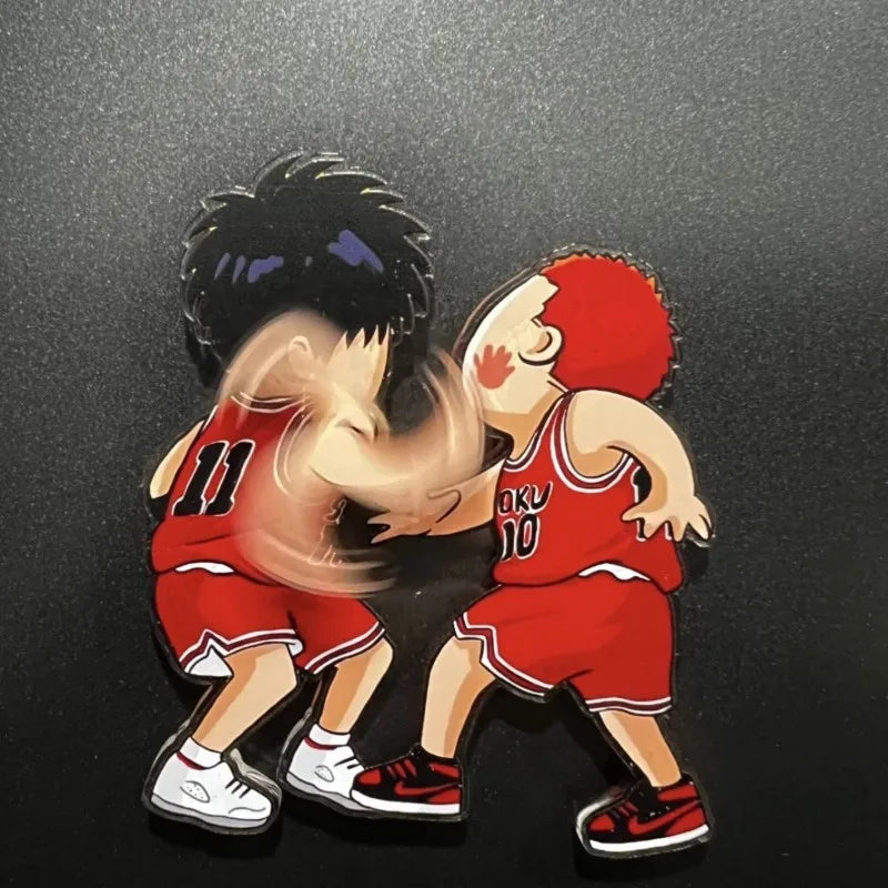 aimants réfrigérateur slam dunk personnages basket animés rouge blanc noir cartoon