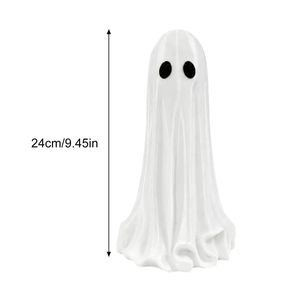 lampe fantôme transparente halloween oeil noir deco table led imprimée 3d plastique blanc fantaisie