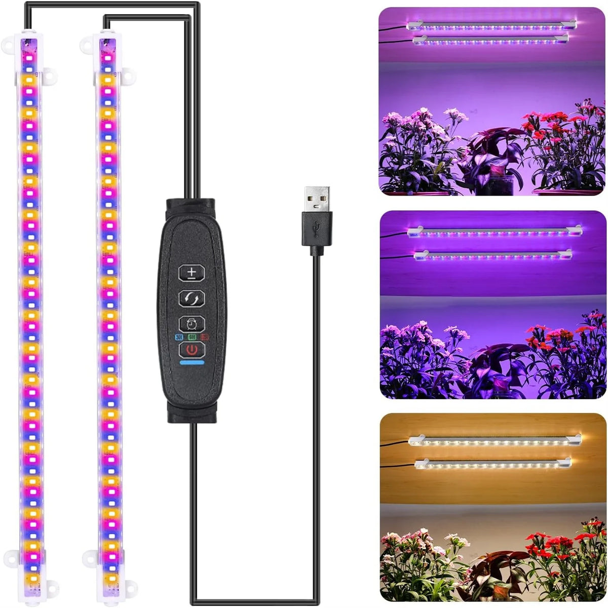 lampe led plante couleurs rouge bleu jaune vis aimant fixations moderne fonctionnelle
