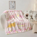 couverture polaire dessins animés coeurs rubans fleurs toutes saisons moderne hand wash polyester