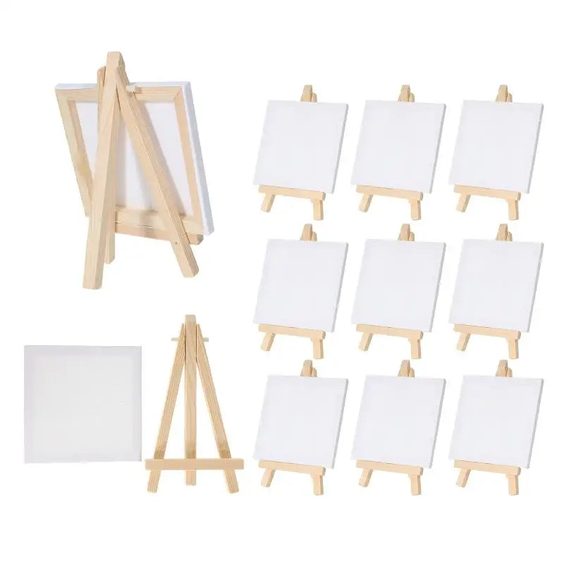 toiles d'art blancs minimalistes 10cm 8cm chevalet peinture artisanale bricolage enfantsécole