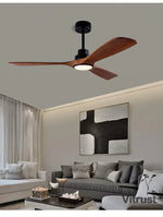 ventilateur bois moderne led noir blanc télécommande 42 52 60inch