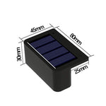 appliques murales led solaires noires contemporaines panneau solaire 80x45x30 mm