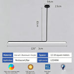 lampe suspendue led moderne noire blanche lisse intérieure table bar