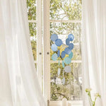 mobile décoratif boho coquille verte blanche bleue rose circulaire mat ornemental intérieur cordon disques