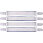 attaches élastiques tissu blanc bleu clips utilitaires rideaux draps rangement maison ordinaire longueur ajustable