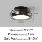 plafonnier moderne noir argenté transparent cercles superposés éclairage quotidien led monté surface télécommande