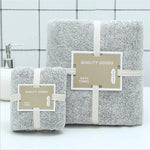 serviettes bain microfibre rayées gris sèchement rapide absorbantes adultes moderne